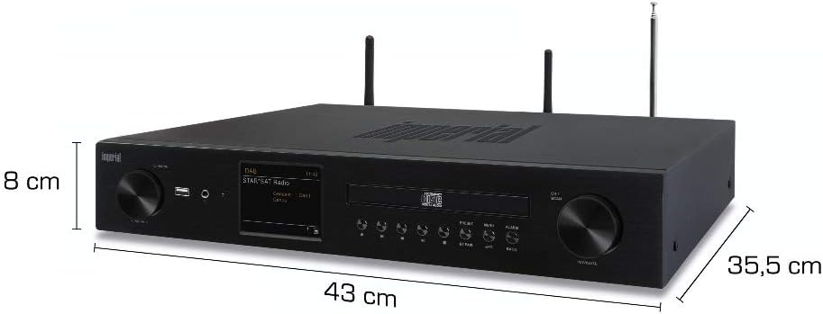 Imperial DABMAN i550 CD HiFi-Verst?rker Internetradio (DAB+/DAB/UKW/WLAN, Bluetooth, Streaming Diens