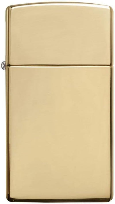 Zippo 1654B Feuerzeug 60001177 Polished Slim Benzinfeuerzeug, Messing, Brass high Polish, 1 x 3,5 x