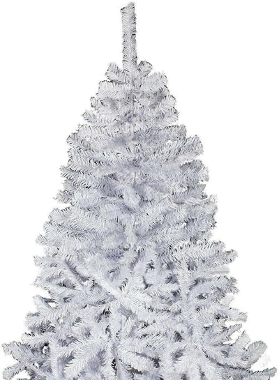 HAAC künstlicher Weihnachtsbaum in Farbe weiss 150 cm mit 680 Zweigen Tannenbaum aufklappbar mit Met