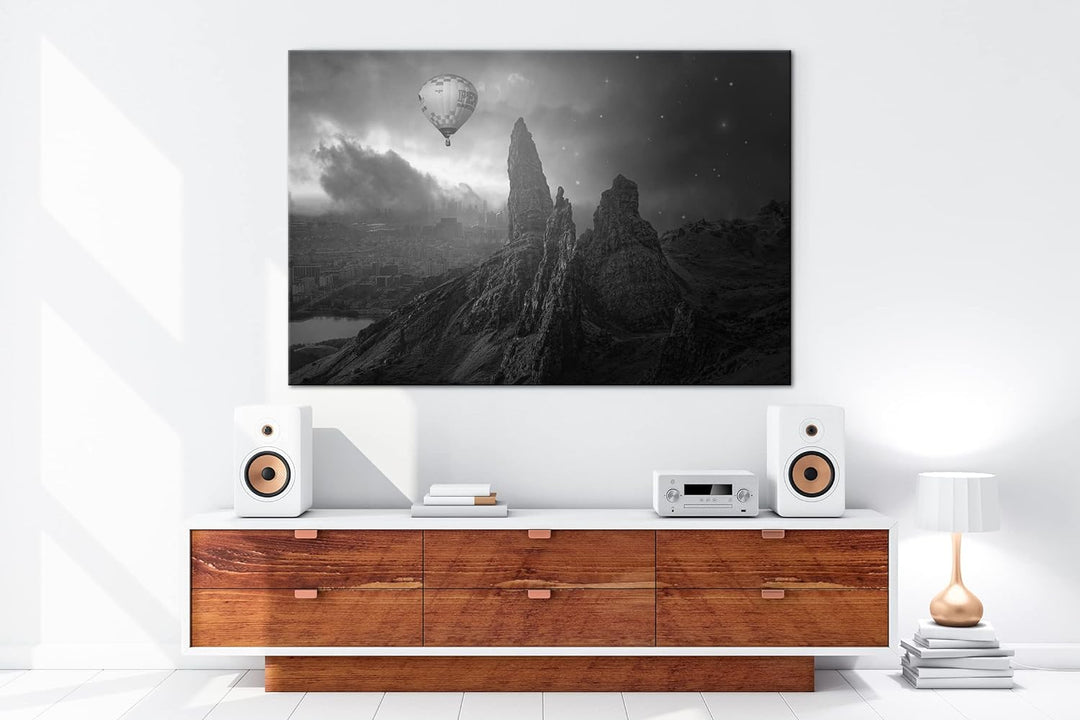 deyoli eine geheimnisvolle und düstere Welt Effekt: Schwarz&Weiss,Format: 80x60 als Leinwandbild, Mo
