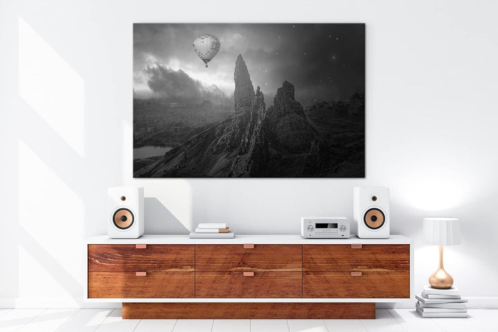 deyoli eine geheimnisvolle und düstere Welt Effekt: Schwarz&Weiss,Format: 80x60 als Leinwandbild, Mo