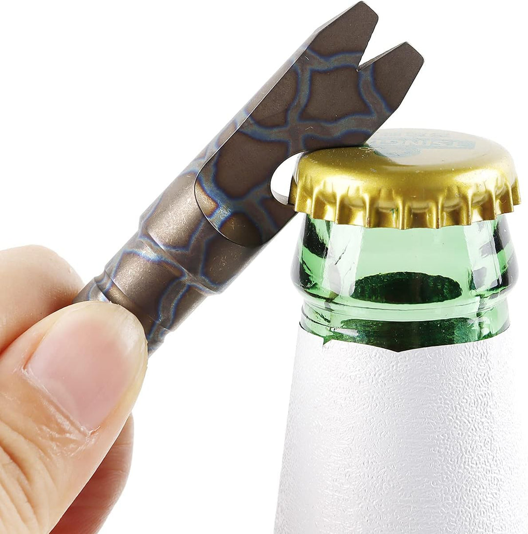 Hamans EDC Stemmeisen aus Titanlegierung, mit Flaschenöffner, Schraubendreher-Funktion, Multiwerkzeu