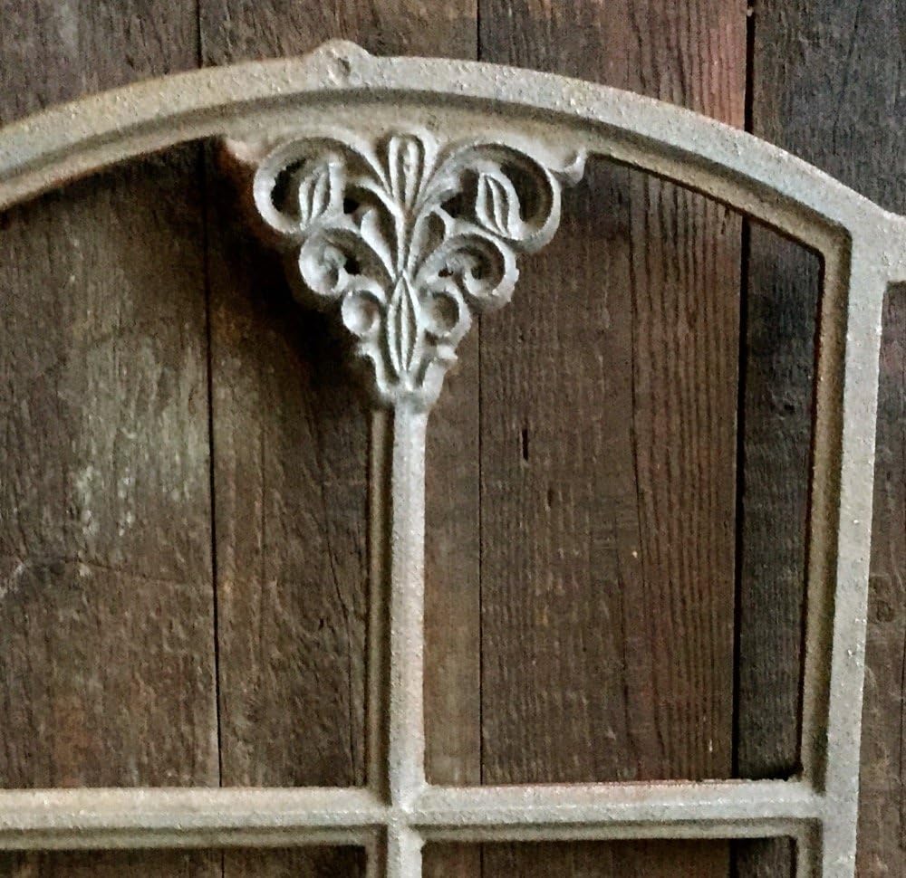 Antikas - Stallfenster, Bauernfenster für Gartenlaube, Eisenfenster Gartenmauer ca. 46 x 31cm