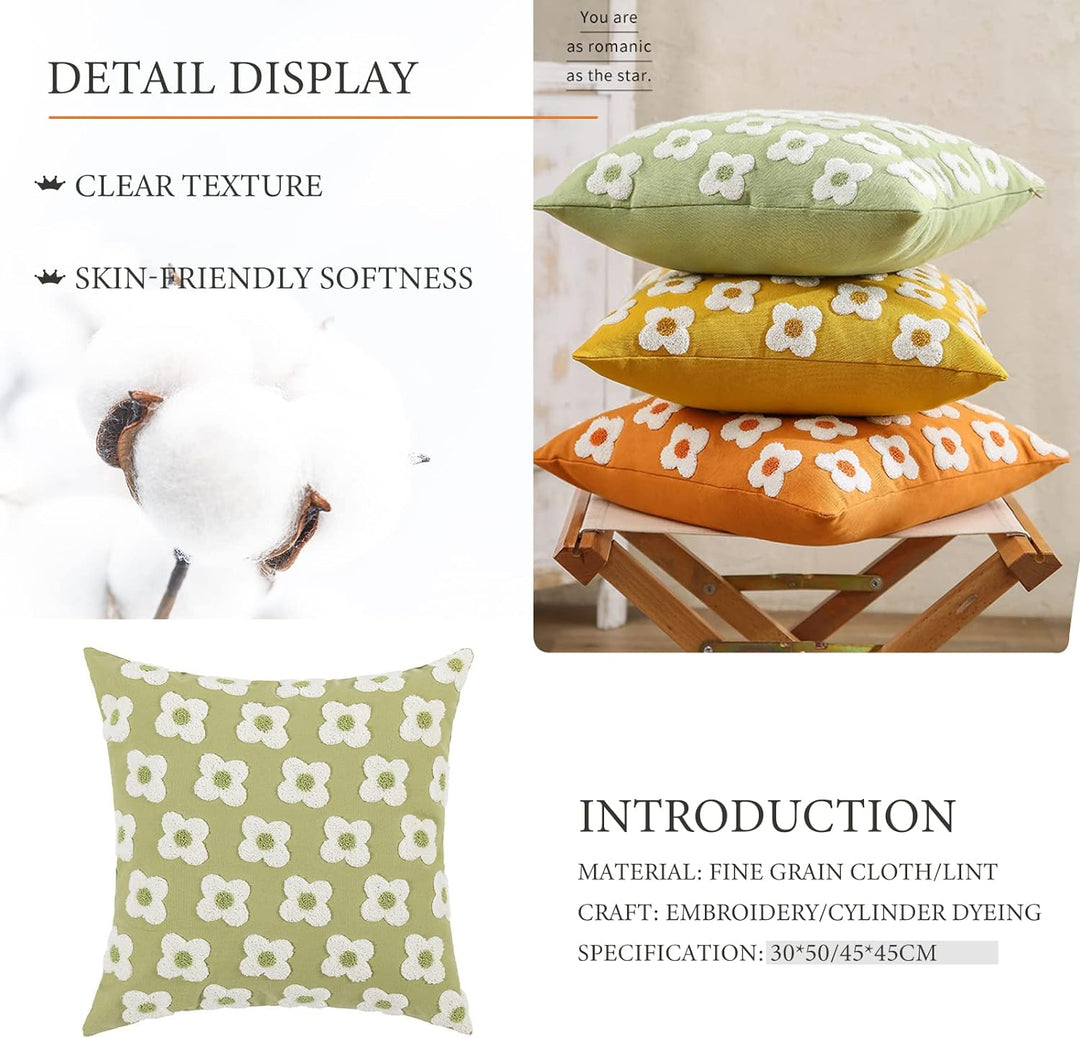 VanderHOME Dekorative Samt Kissenbezüge Süsses Muster Deko Kissenbezüge Natur Bequem Kissenhülle Mod