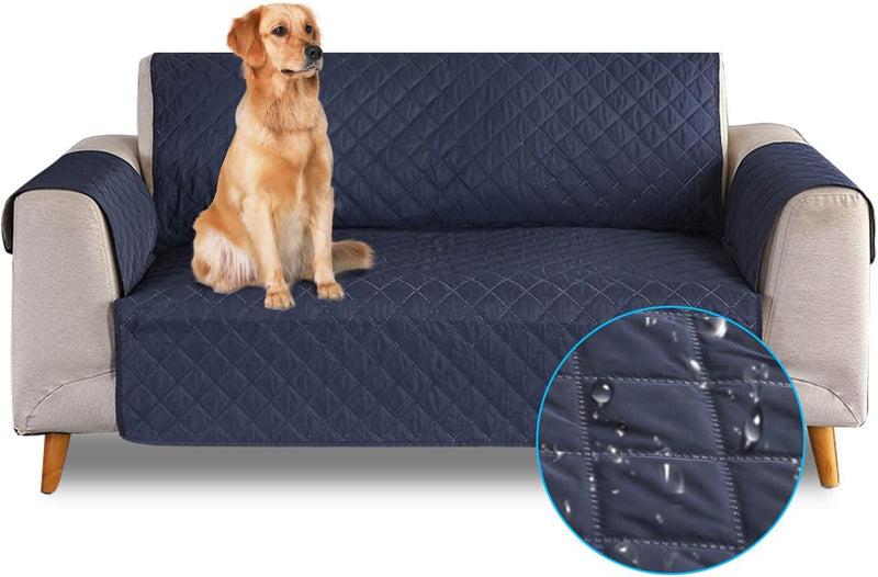 PETCUTE Sofabezug Sofaüberwurf Anti-Rutsch Sofa schonbezug wasserdichtes Sofabezüge 3 Sitzer Quilted