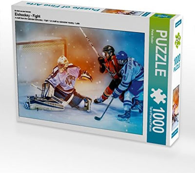 CALVENDO Puzzle Eishockey - Fight 1000 Teile Lege-Grösse 64 x 48 cm Foto-Puzzle Bild von Peter Roder