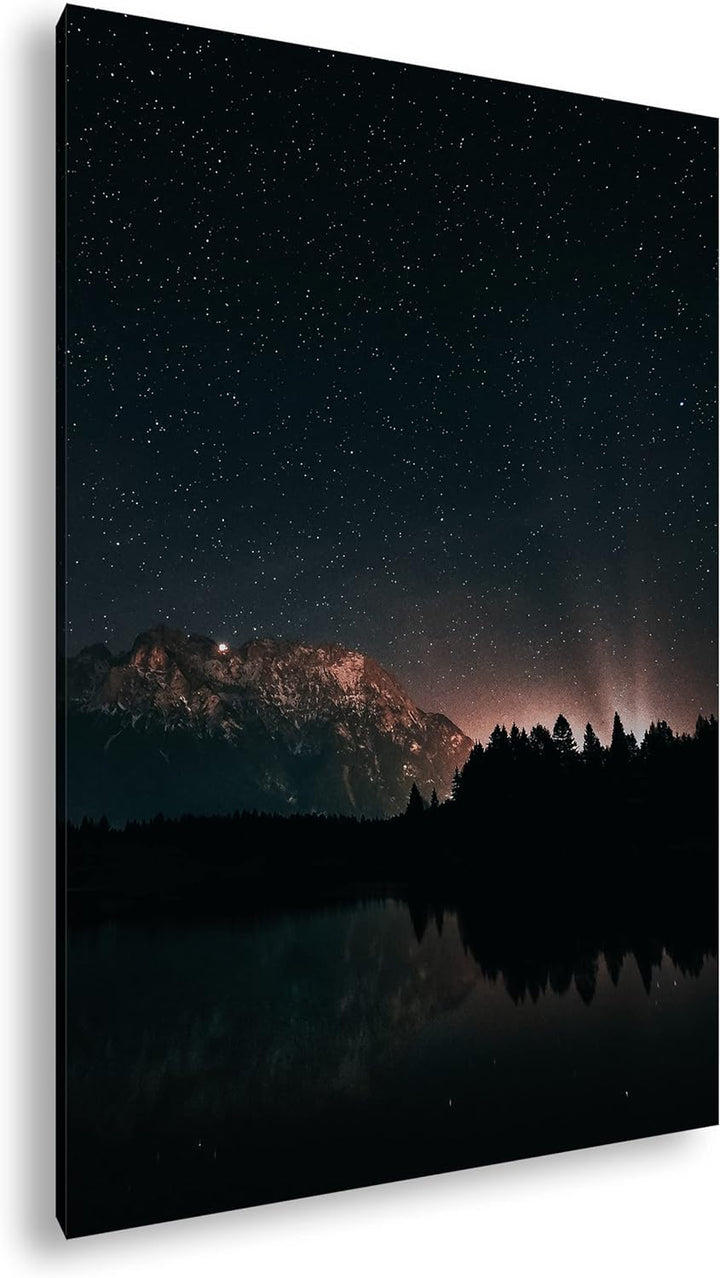 deyoli Erhellende Nacht Format: 80x60 als Leinwandbild, Motiv fertig gerahmt auf Echtholzrahmen, Hoc