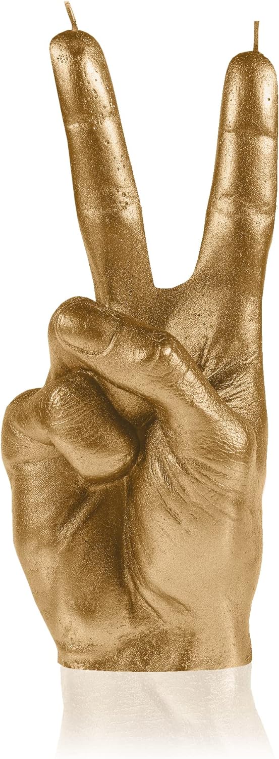 Candellana Hand PEACE Kerze - Hand Figur - Coole Deko - Gothic Deko - Grunge Deko Kerze - Heavy Meta