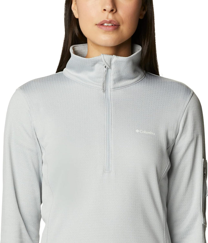 Columbia Damen Park View Half-Zip Grid Fleecejacke mit halbem Reissverschluss Cirrus Grey, Heather L