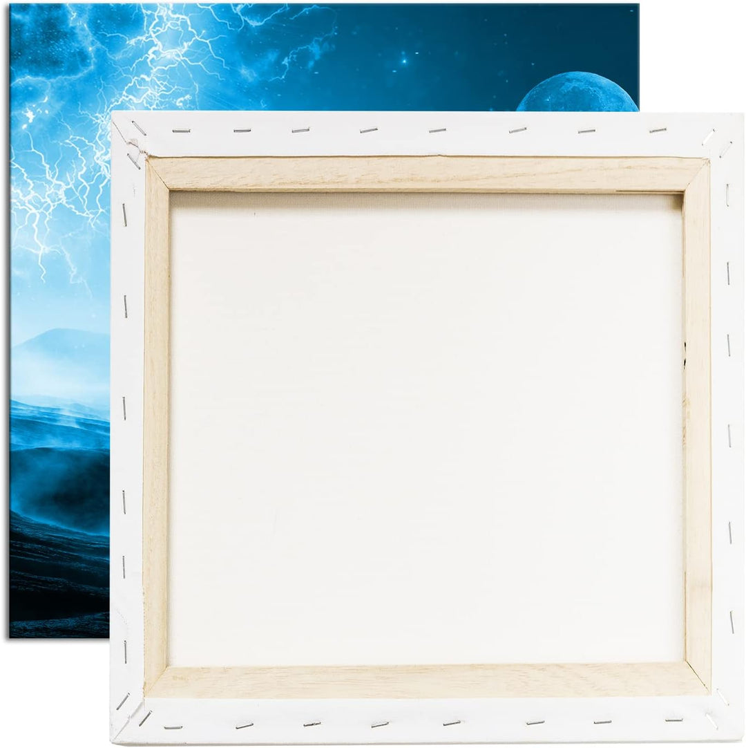 deyoli fantasievolle Science-Fiction Welt Format: 60x60 Effekt: Monocrome Blau als Leinwand, Motiv f