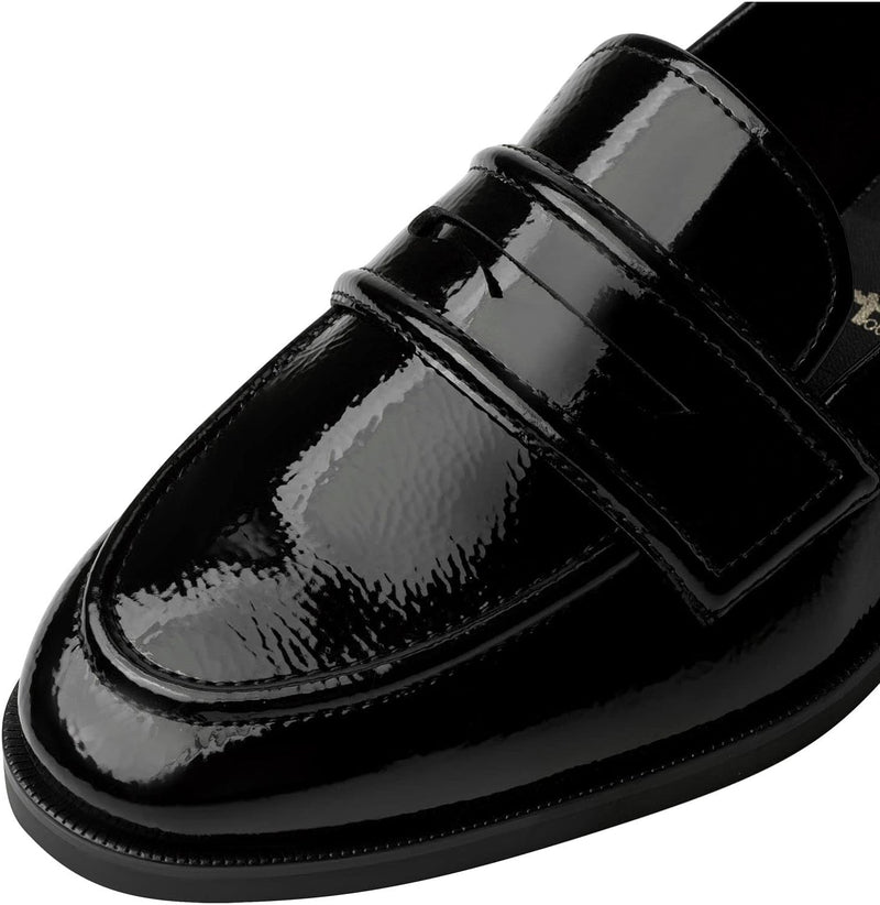 Tamaris Damen Slipper, Frauen Slip On,TOUCHit-Fussbett 36 EU Black Patent, 36 EU Black Patent