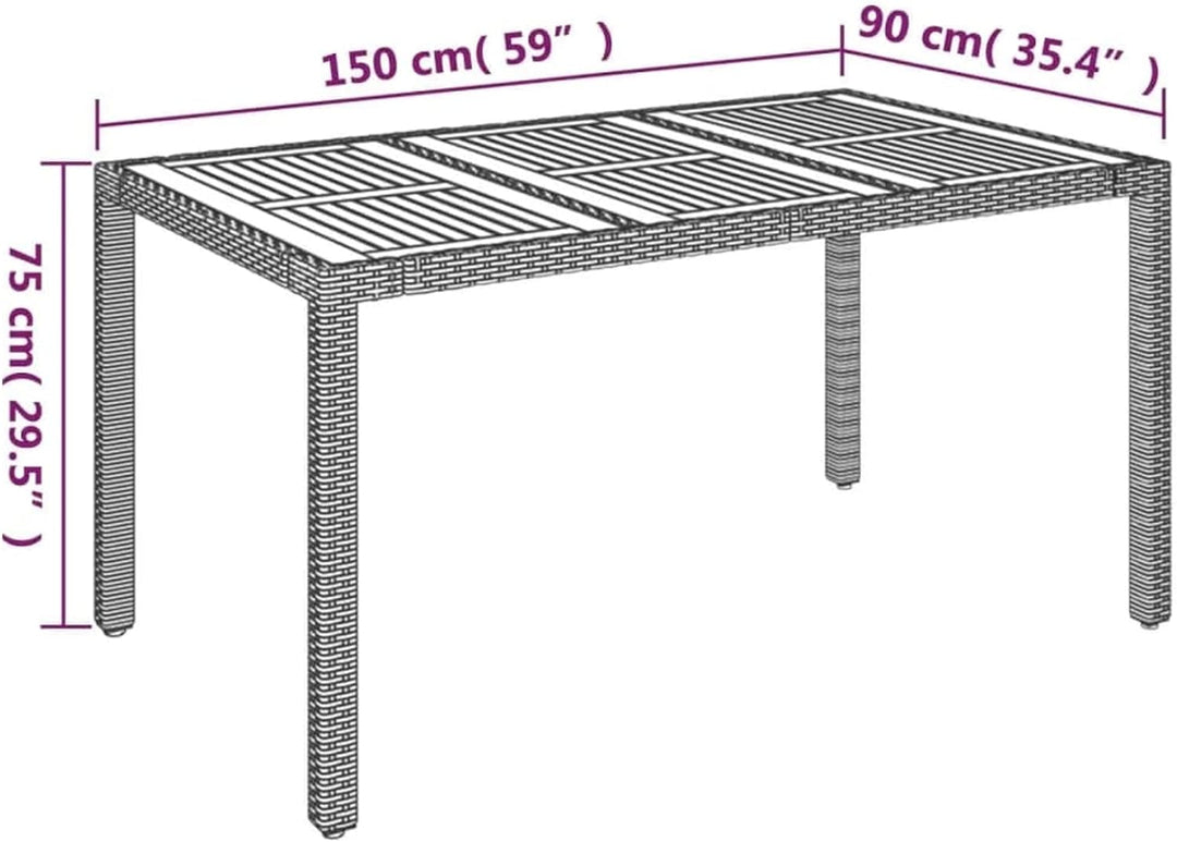 Tidyard 5-TLG. Garten Essgruppe 4 Personen, Sitzgruppe Outdoor, Esstisch mit Holz -Tischplatte und S