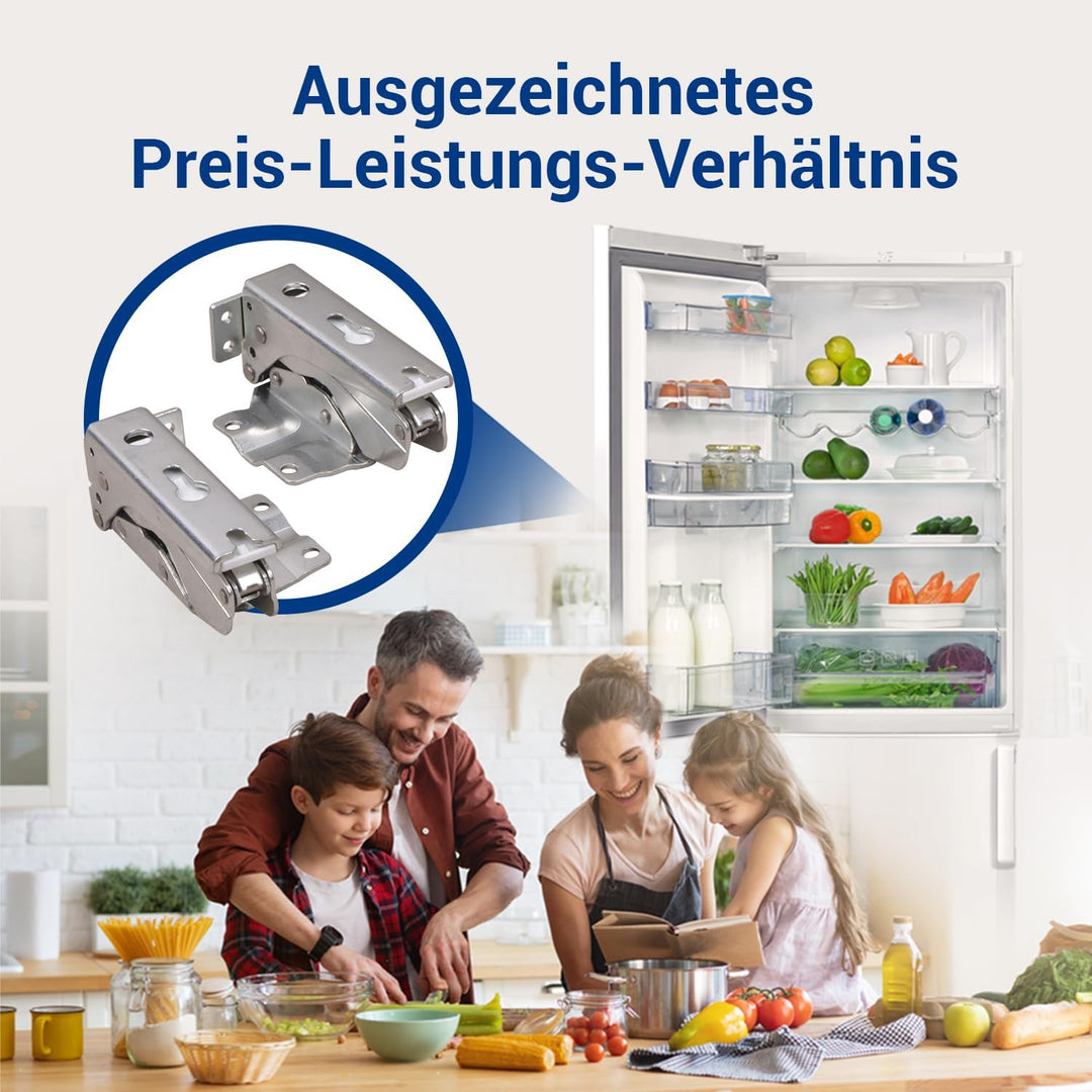 VIOKS Kühlschrank Scharnier 2er Set - Ersatz für Bosch Flachscharnier 00481147 & Scharniere für Kühl