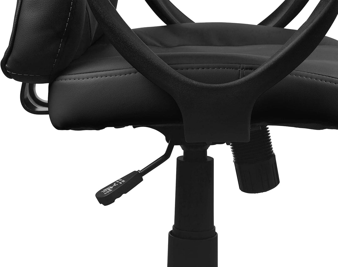 DELTACO Klassischer Gaming Stuhl (Junior Grösse, PU Leder, ergonomisch, höhenverstellbar), GAM-094