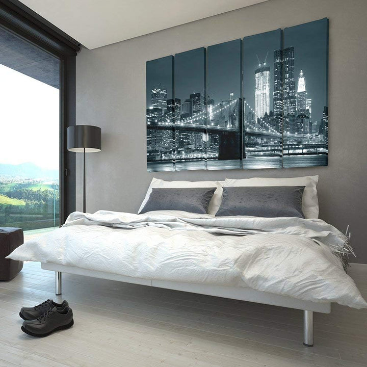 Feeby. Leinwandbild - 5 Teile - Bilder, Wand Bild, Wandbilder, Kunstdruck XXL, 5-Teilig, Typ C, 200x