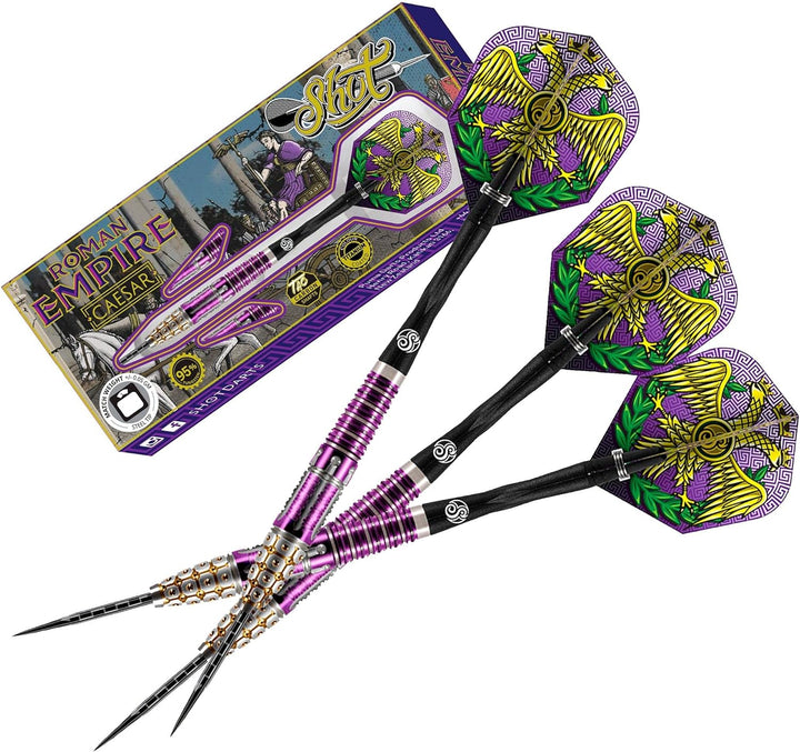 Shot Steel Dart Roman Empire Caesar 95% Tungsten Steeltip Darts Steeldart 24 Gr, 24 Gr