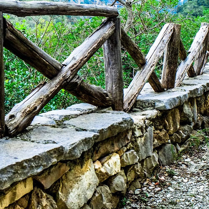 Bilder 5 Teilig Landschaft Deco Panel Kunst Natur Berge Wanderweg grün 100x70 cm Deco panel 100x70 c