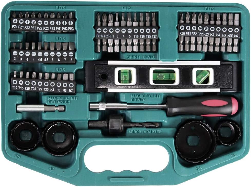 Makita P-67832 Zubehör-Set, 101-teilig Blau, Silber