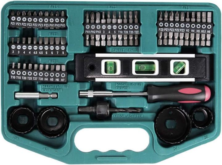 Makita P-67832 Zubehör-Set, 101-teilig Blau, Silber