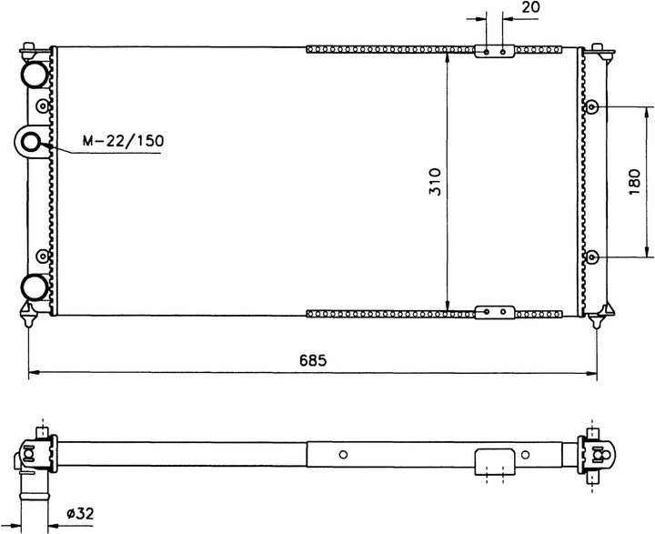 NRF 58135 Kühler, Motorkühlung