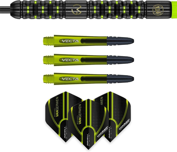WINMAU Michael Van Gerwen MvG Adrenalin 24 Gramm Profi Wolfram Steeltip Dartpfeile Set mit Flights u