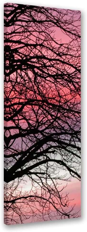 Febby Vlies Leinwandbild XXL Sonnenuntergang 50x150 cm Wandbild Kunst Bilder Schlafzimmer Deko Wohnz