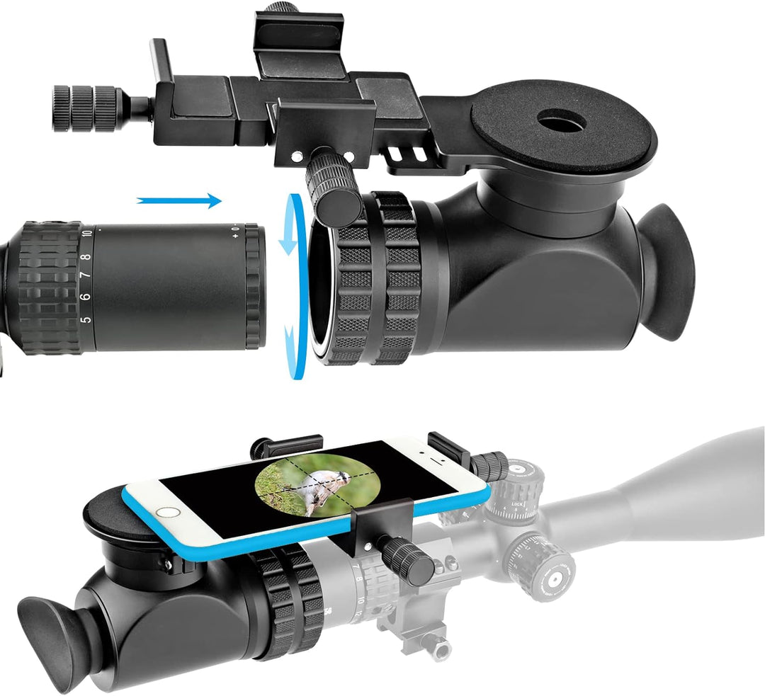 Forevercam Universal Handy-Teleskop-Adapter-Halterung, Smartphone-Aluminium-Clip für Unterstützung v