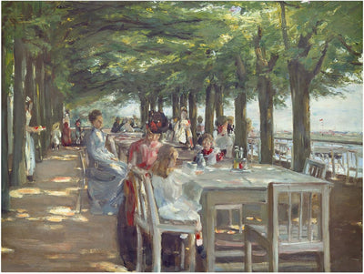 Bilderwelten Leinwandbild Max Liebermann Terrasse des Restaurants Jacob Querformat 90 x 120 cm 90cm