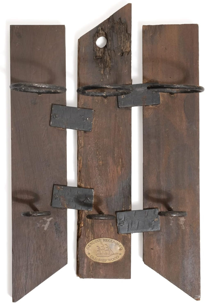 Moritz Weinregal Weinhalter Wandregal 55 x 34 x 16 cm aus altem Schiffs Holz Aufbewahrungsregal Wein