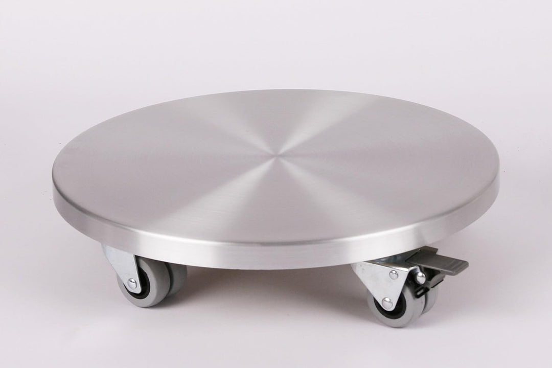 Möbelroller/Pflanzenroller (Profi) Ø 40 cm, ALU, 300kg, Doppelrollen + Bremse, Marke: Szagato, Made