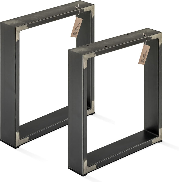 LAMO Manufaktur Tischbeine für Sitzbank, Couchtisch, Beistelltisch, Simple Light, Vierkantprofil 60x