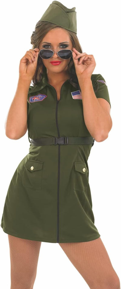 Fun Shack Jet Pilotin Kostüm Damen, Kostüm Damen Pilotin, Kostüm Pilotin Damen, Kampfpilot Kostüm Da