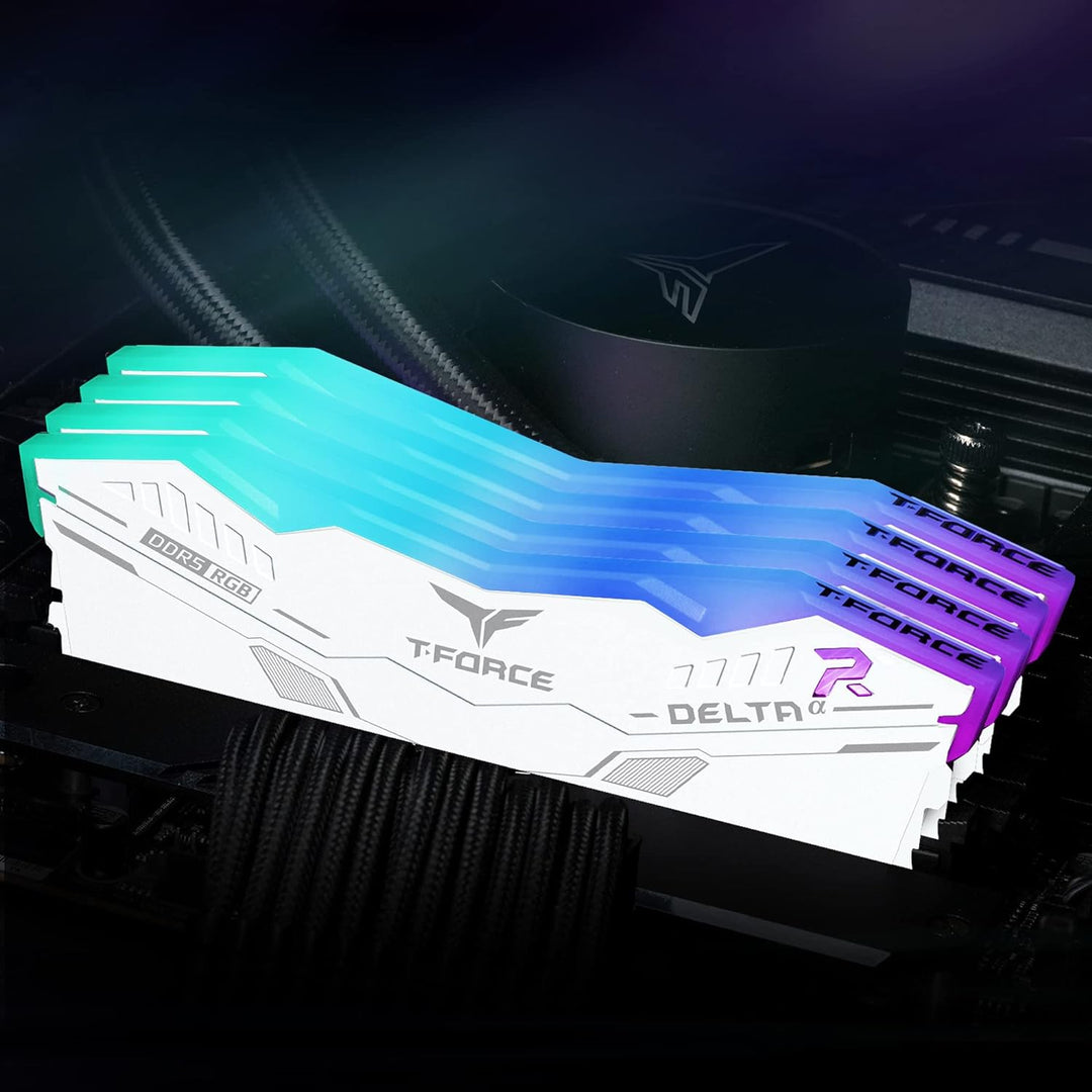 Modul DDR5, 32 GB, 2 x 16 GB, 6000 MHz, Teamgroup Delta 32GB(2x16GB) DDR5 6000MHz 38-38-38-78 Weiss/