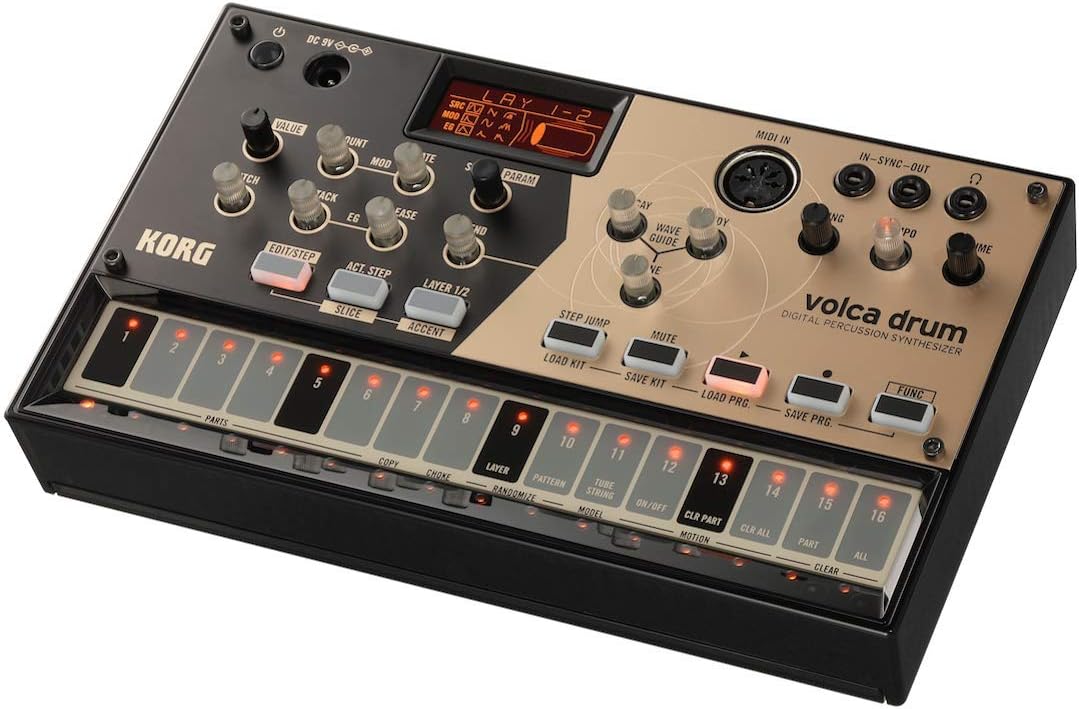 KORG volca drum Synthesizer, Digital Percussion Synth, Rhythm Machine, Analog Modeling, zum Erzeugen
