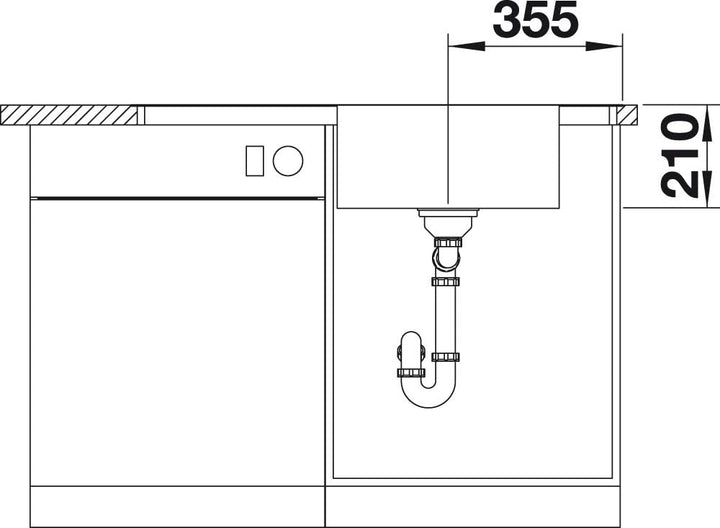 BLANCO ANDANO XL 6 S-IF | Edelstahl | Einbauart: Einbau von Oben & Flächenbündig | Hauptbecken recht