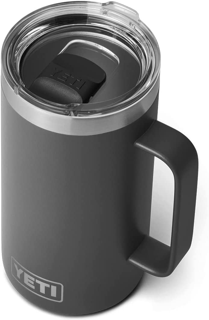 YETI Rambler Krug, Edelstahl, Charcoal, 24oz (710ml), Charcoal
