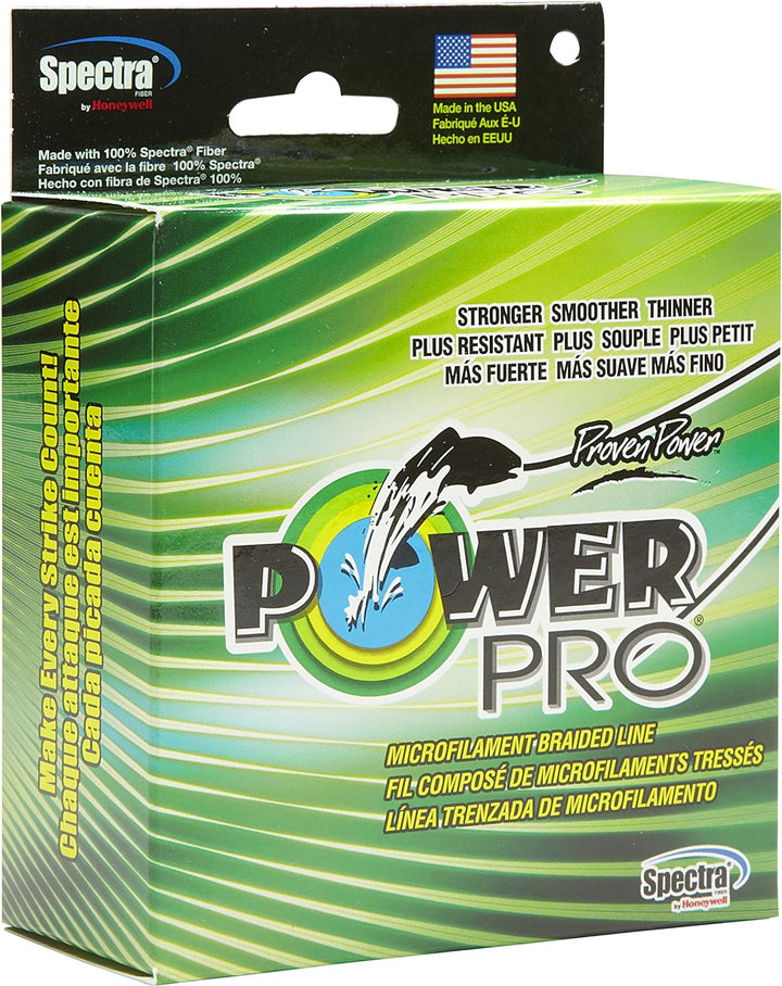 Power Pro Spectra Line 135 Angelschnur, geflochten, Grün, Länge 135 Meter