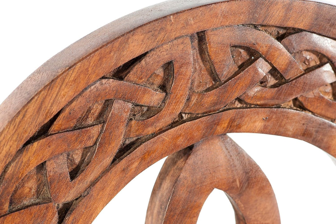 Windalf Celtic Holzbild RIGANI Ø 30 cm Triade Keltsche Hochzeit Wandkunst Handarbeit aus Holz