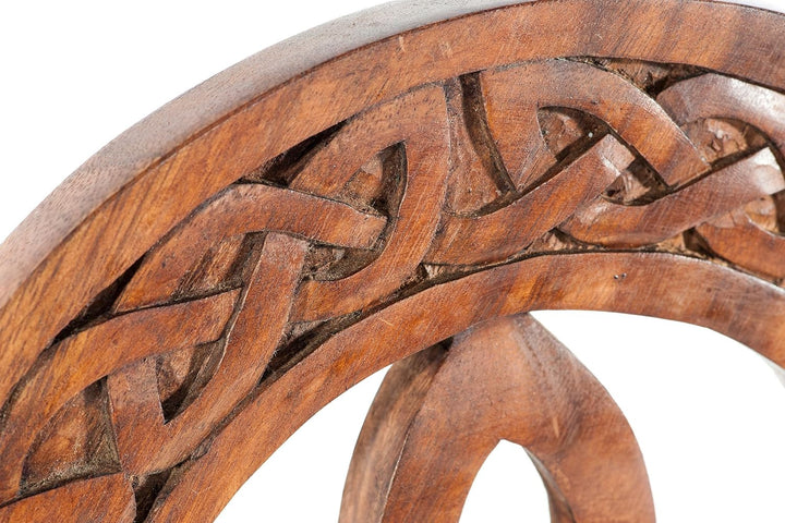 Windalf Celtic Holzbild RIGANI Ø 30 cm Triade Keltsche Hochzeit Wandkunst Handarbeit aus Holz