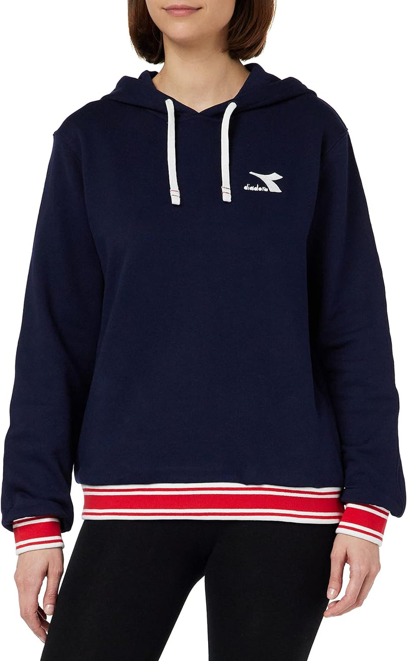 Diadora Damen L.Hoodie TWEENER, Classic Navy, S