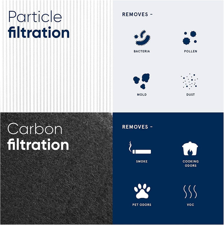Blueair Partikel- und Aktivkohle Ersatzfilter für Blue 3410 Luftreiniger 105619 Arctic Trail
