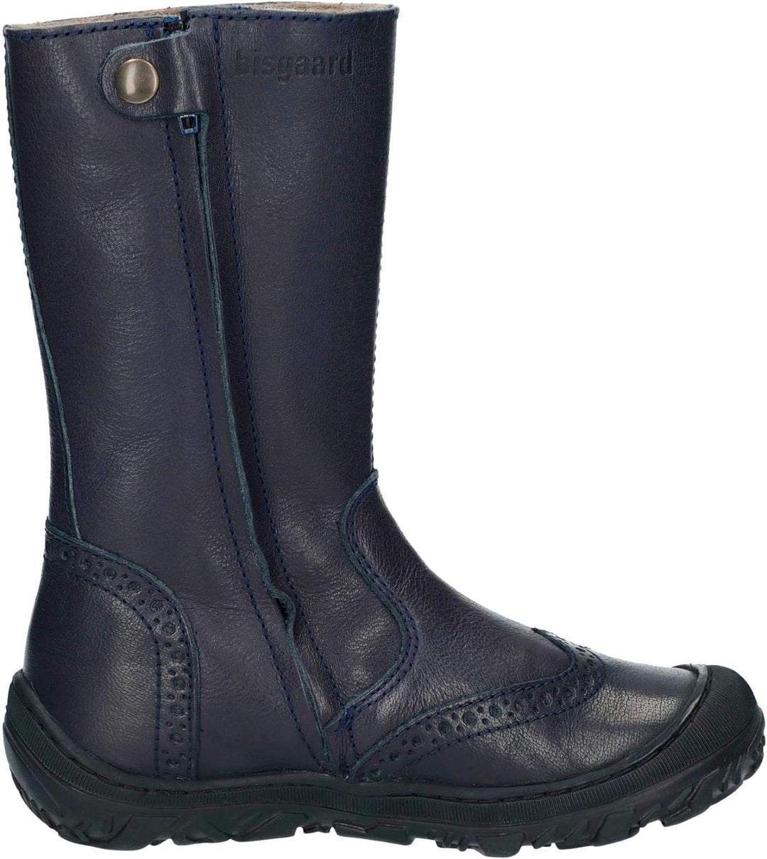 Bisgaard 60509.217 Mädchen wasserdichter Stiefel aus Glattleder mit Warmfutter, Groesse 26, Marine
