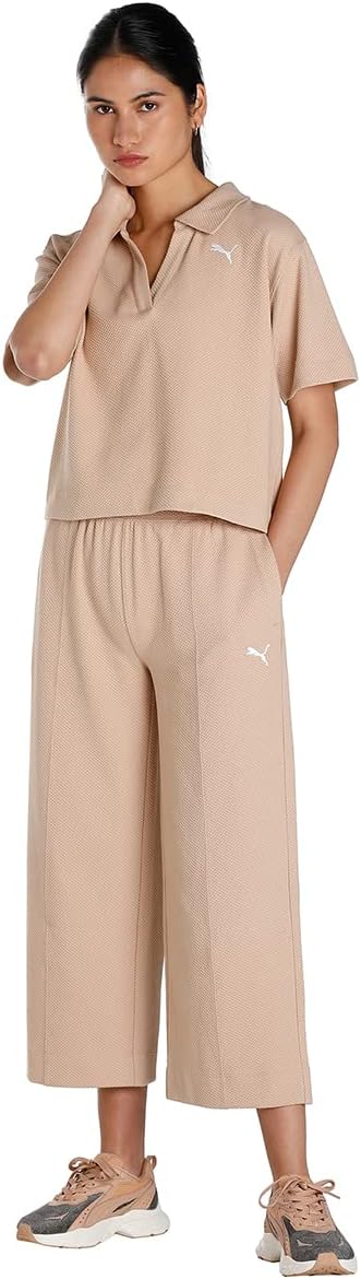 PUMA HER Damen Straight Leg Hose XS Dusty Tan Beige, XS Dusty Tan Beige