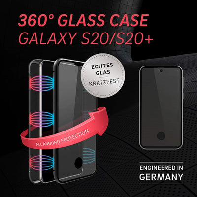 Black Rock - Hülle 360 Grad Glass Case Passend für Samsung Galaxy S20 Plus | Glas Handyhülle, Cover,