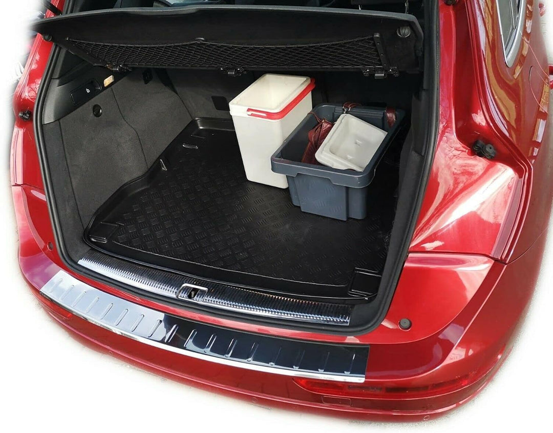 Ladekantenschutz Edelstahl CHROM kompatibel für AUDI Q5, TYP 8R | 2008-2016 | mit Abkantung | premiu