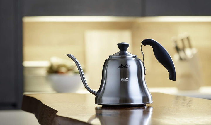 Melitta Handbrüh-Wasserkessel mit Schwanenhalsausguss, Edelstahl, 0, 7 Liter, 217649 Single, Single