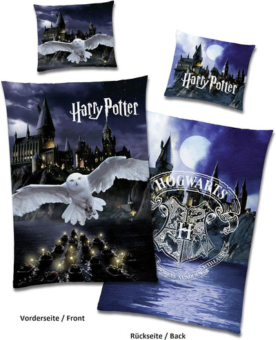 Familando Wende Bettwäsche-Set Harry Potter 135x200 80 x 80 cm · Kinderbettwäsche aus 100% Baumwolle