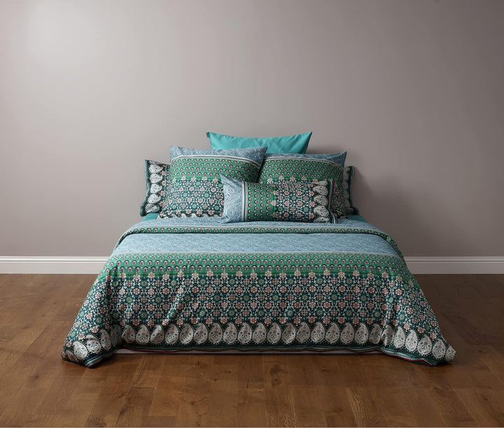 Bassetti LAGLIO Bettwäsche, Baumwolle, Grün, 140 x 200 cm