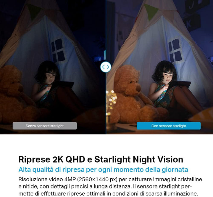 TP-Link Tapo Schwenk-Neige-Kamera für den Innen- und Aussenbereich. WLAN-Überwachungskamera, ideal f