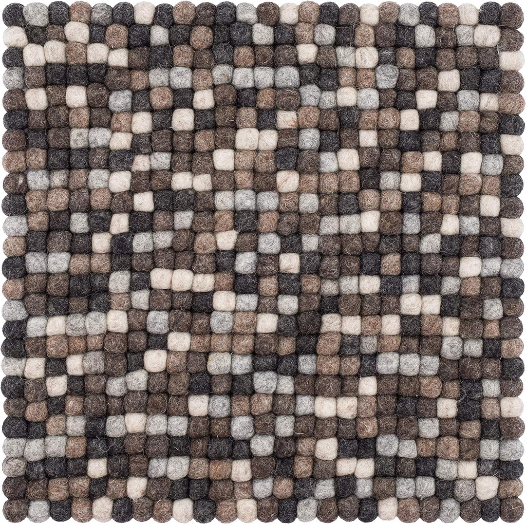 myfelt Néla Sitzauflage, Wolle, Mehrfarbig, 36 x 36 cm, Mehrfarbig
